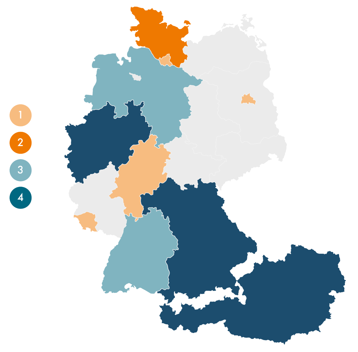 Germany and Austria Map